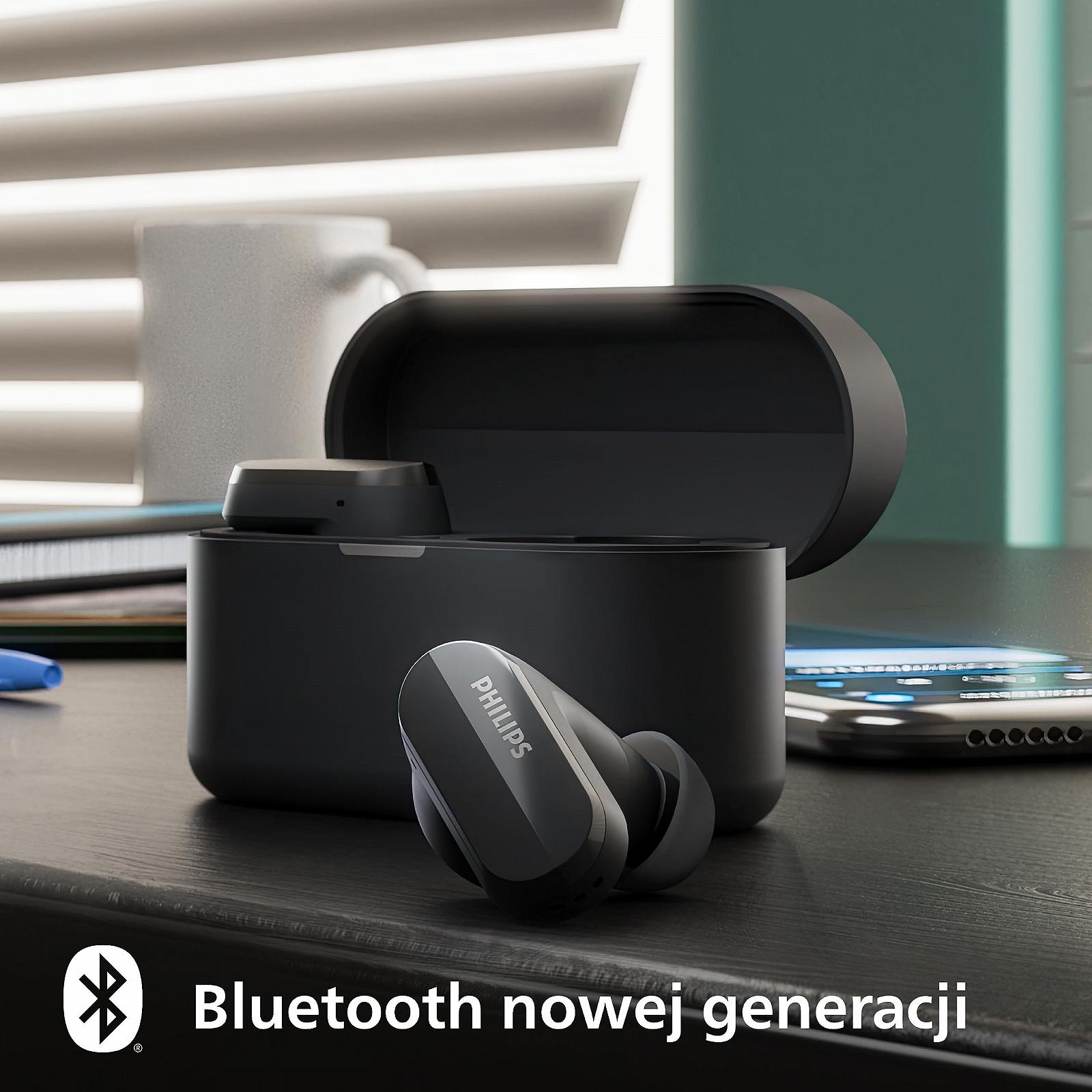 Навушники Philips TAT3508BK True Wireless Bluetooth Noise Cancelling In-Ear Силіконові вкладиші до 21 години роботи IPX4 Чорний, фото №4