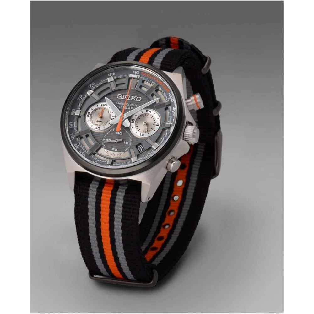 Часы Seiko Кварцевые Мужские Нержавеющая сталь с Текстильным Ремнем SSB403P1, фото №3 Часы Seiko Кварцевые Мужские Нержавеющая сталь с Текстильным Ремнем SSB403P1, фото №3