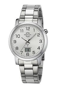 Кварцовий радіокерований чоловічий годинник Master Time Аналогово-цифровий MTGA-10300-12M з браслетом з нержавіючої сталі, сріблястий - Фото 1