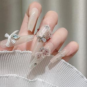 Украшения Розы 50шт для изготовления ювелирных изделий, украшения для маникюра, 3D цветок для маникюра, смола, стразы для маникюра synthetic.ua - Фото 1