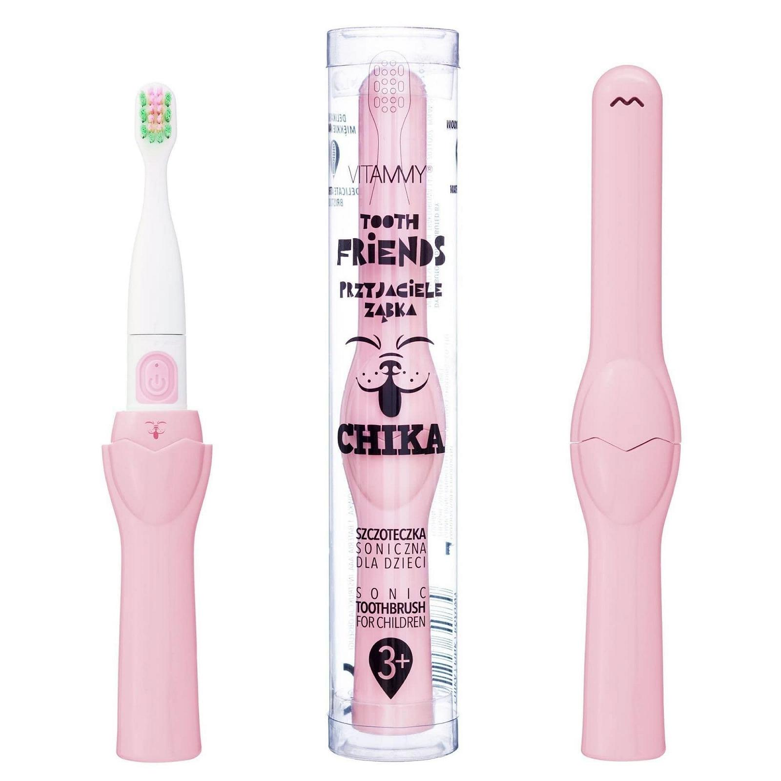 Електрична звукова зубна щітка VITAMMY Tooth Friends Chica для дітей від 3 років Рожева, фото №1