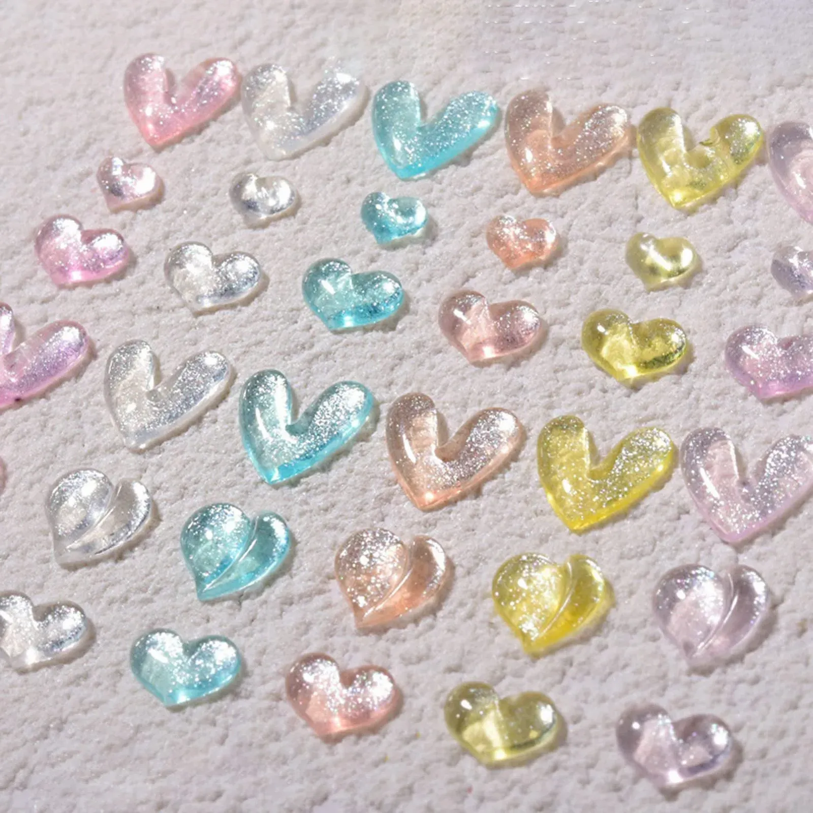 Прикраси Стрази Плоскі Персик Серце Любов 30 шт., фото №2