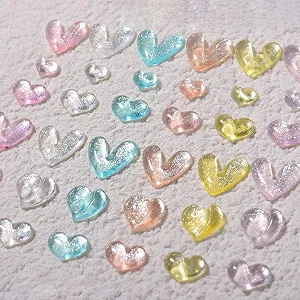 Прикраси Стрази Плоскі Персик Серце Любов 30 шт. synthetic.ua - Фото 1