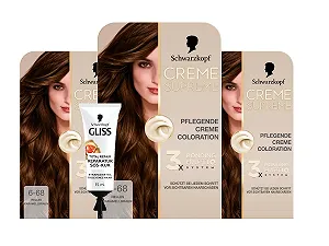 Фарба для волосся Schwarzkopf Creme Supreme 6-68 Світлий Карамельно-Каштановий Блонд (3 x 182 мл) - Фото 1
