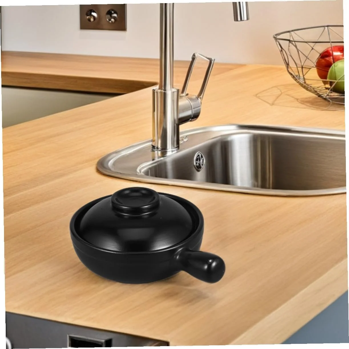 Глиняний горщик Японський Donabe З кришкою Керамічний Маленький, фото №5