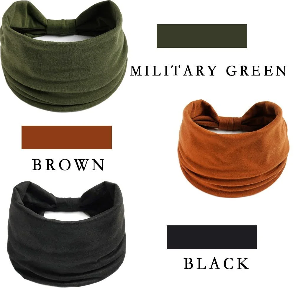 Пов'язка на голову жіноча широка Богемний квітковий принт Вузол Еластична для бігу Йоги, фото №4