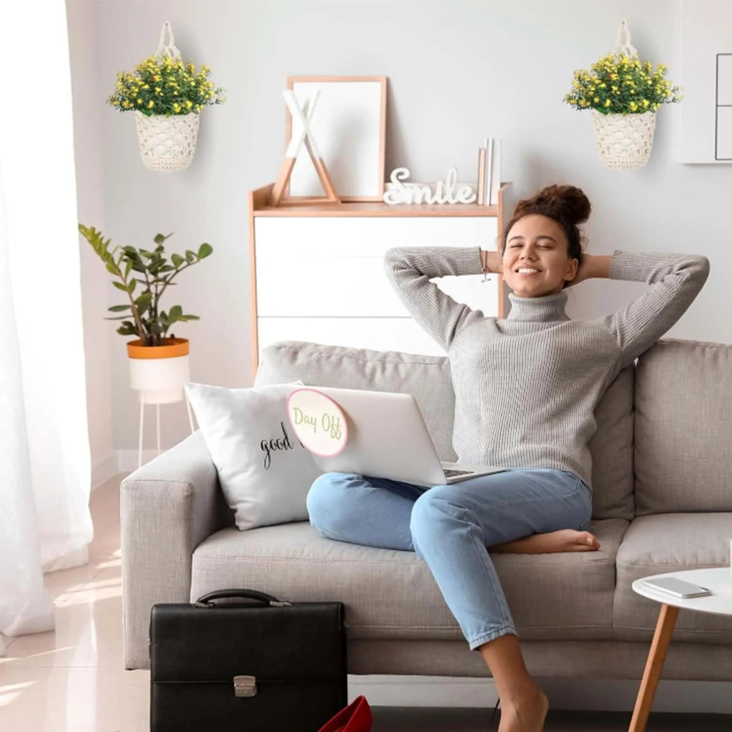 Підвісні кошики Макраме 3 шт., фото №8 Підвісні кошики Макраме 3 шт., фото №8