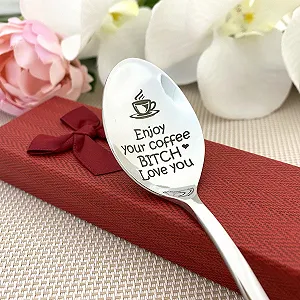 Ложка для кави  Enjoy Your Coffee  Смішний подарунок для хлопця - Фото 1