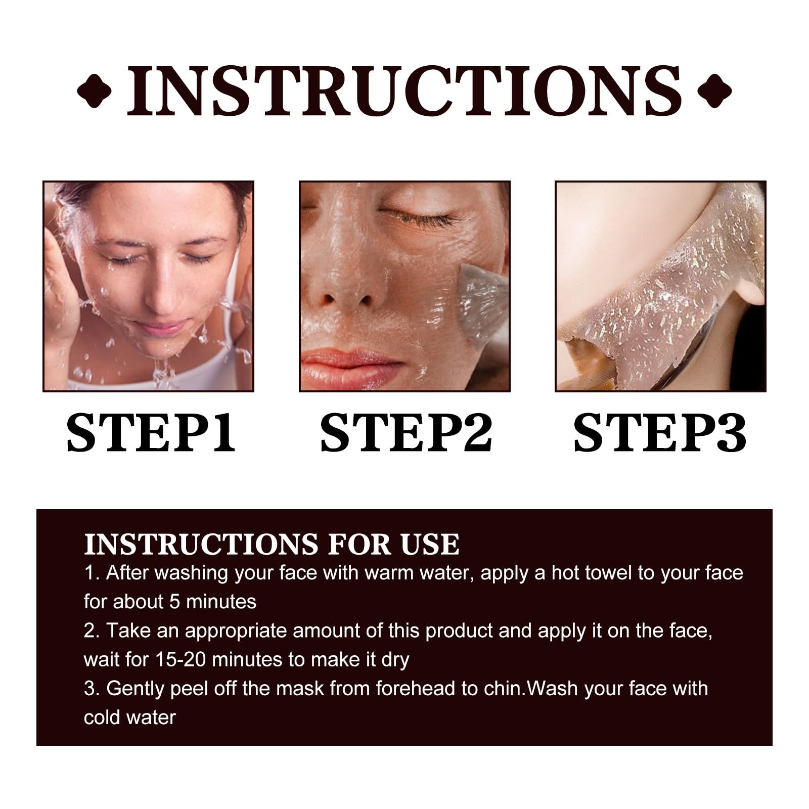 Маски очищающие Tip-Off для ухода за лицом Глубокое очищение с экстрактом чая Антивозрастная маска для эффекта упругости Набор из 2 шт. Идеально для свежей и чистой кожи, фото №5