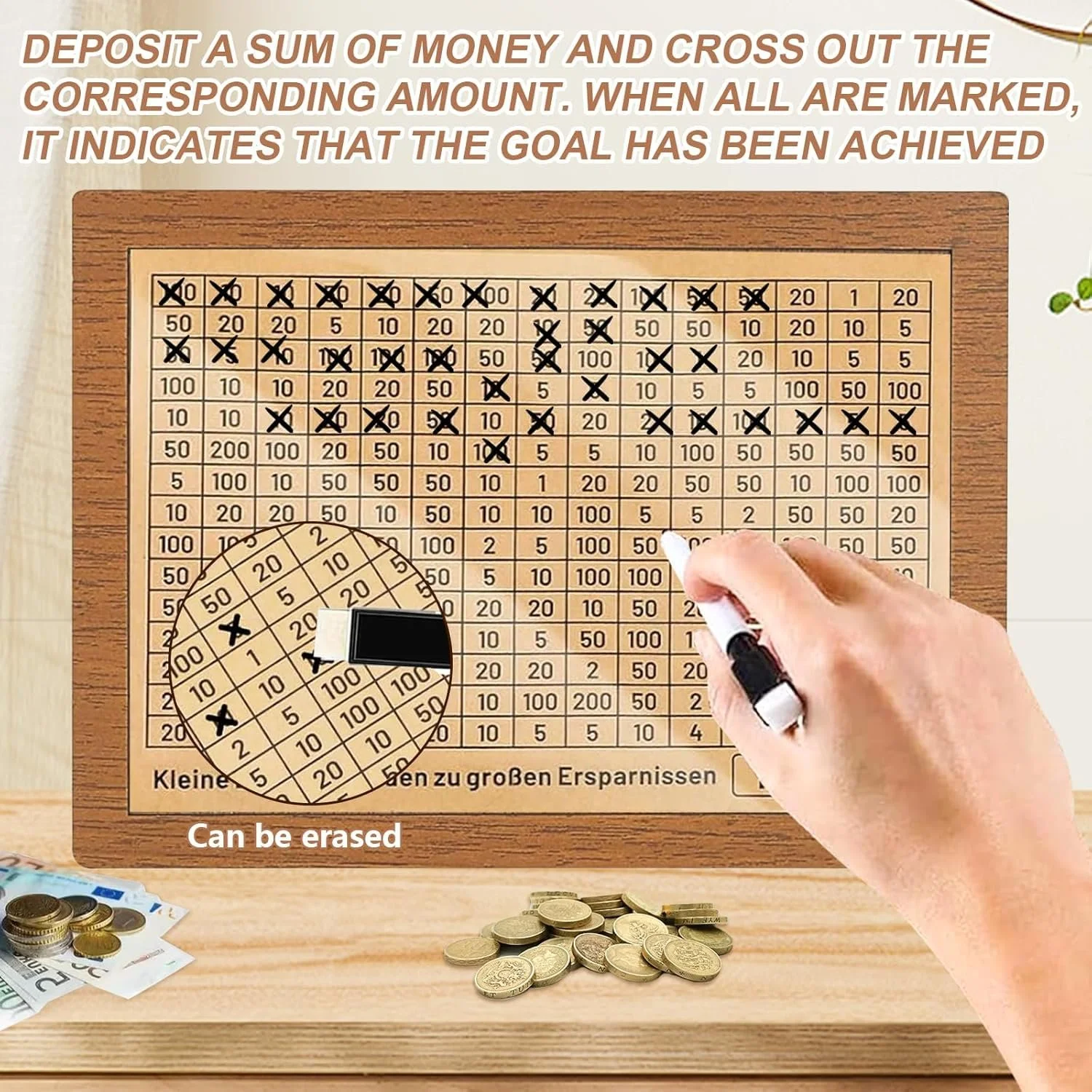 Дерев'яна скарбничка STFYUG з лічильником, фото №6