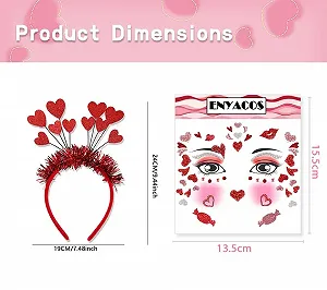 Обруч для волос Сердце Глиттер Красный synthetic.ua - Фото 1