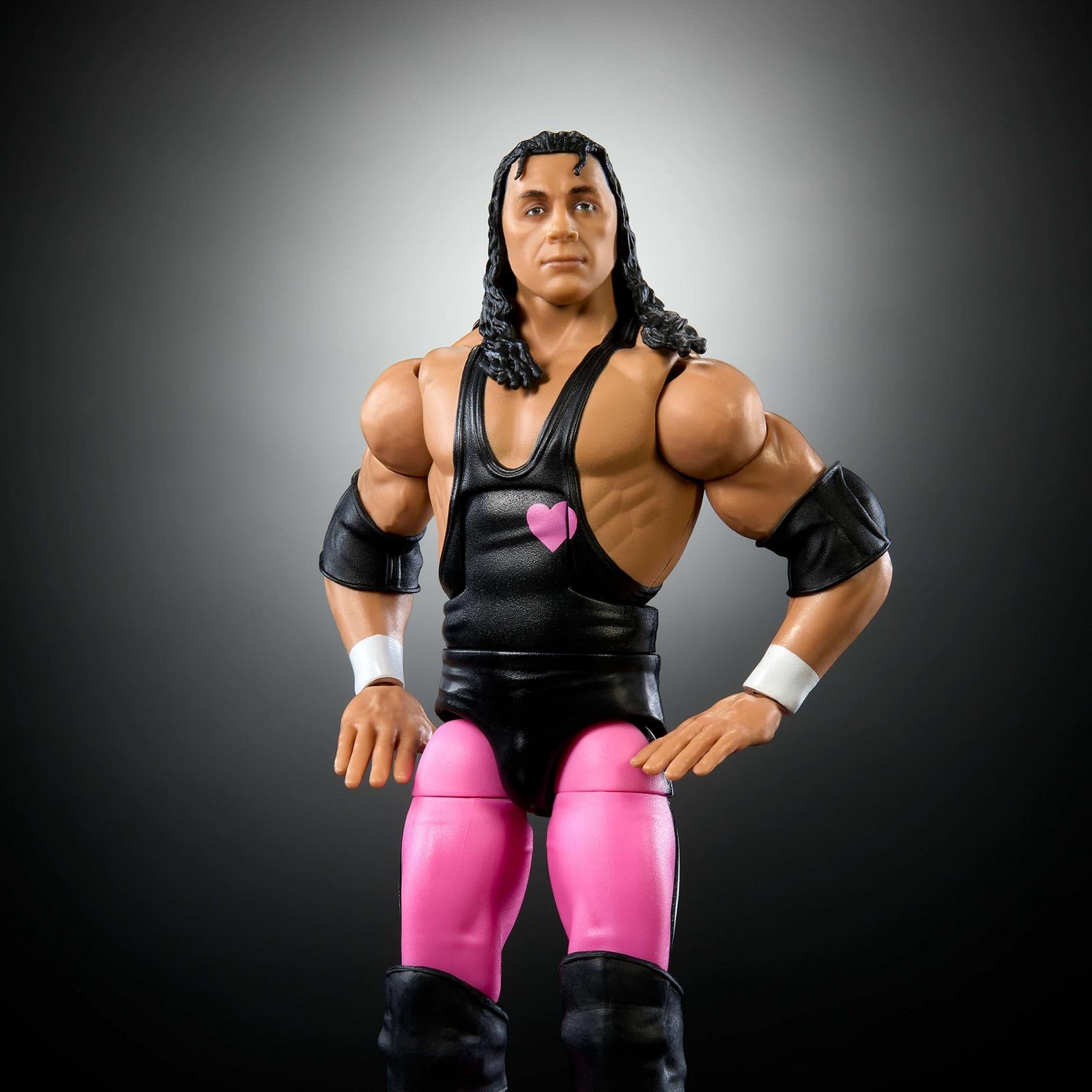 Экшн-фигурка Mattel Elite Collection WWE, премиальный набор Bret Hart Live Event, Wrestlemania с деталями Howard Finkel Build-A-Figure, фото №3