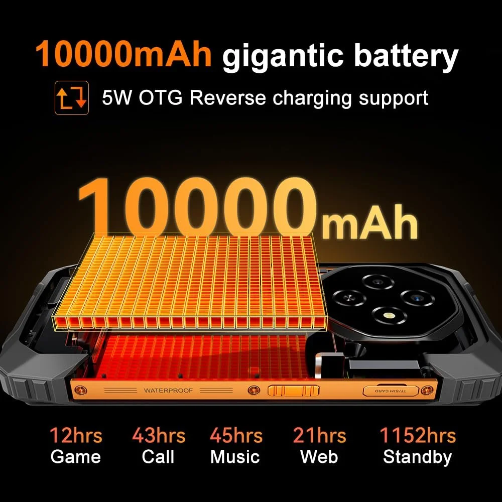 Смартфон Blackview Fort 1 18/256GB 10000 мАч 6.56" Чёрный, фото №4