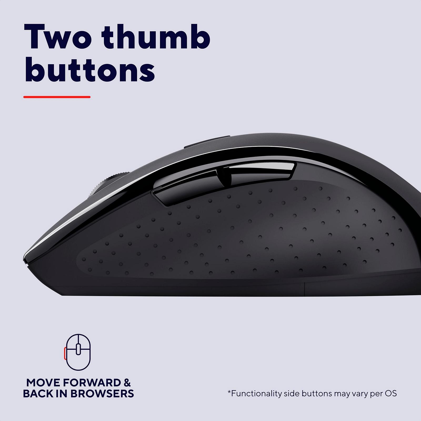 Мышь Trust Sura беспроводная для ноутбука / ПК / Mac, 800-1200 DPI, 6 кнопок, радиус действия 10 метров, оптический датчик, USB-микроприемник, для правой руки, черная, фото №6