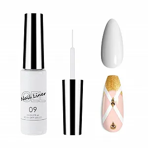 Гель-лак белый для дизайна ногтей, цветной гель для французского маникюра, УФ гель-лак для ногтей, гель-лаки для тонких линий, нетоксичный лак для ногтей для женщин, для дома, DIY, салона - Фото 1