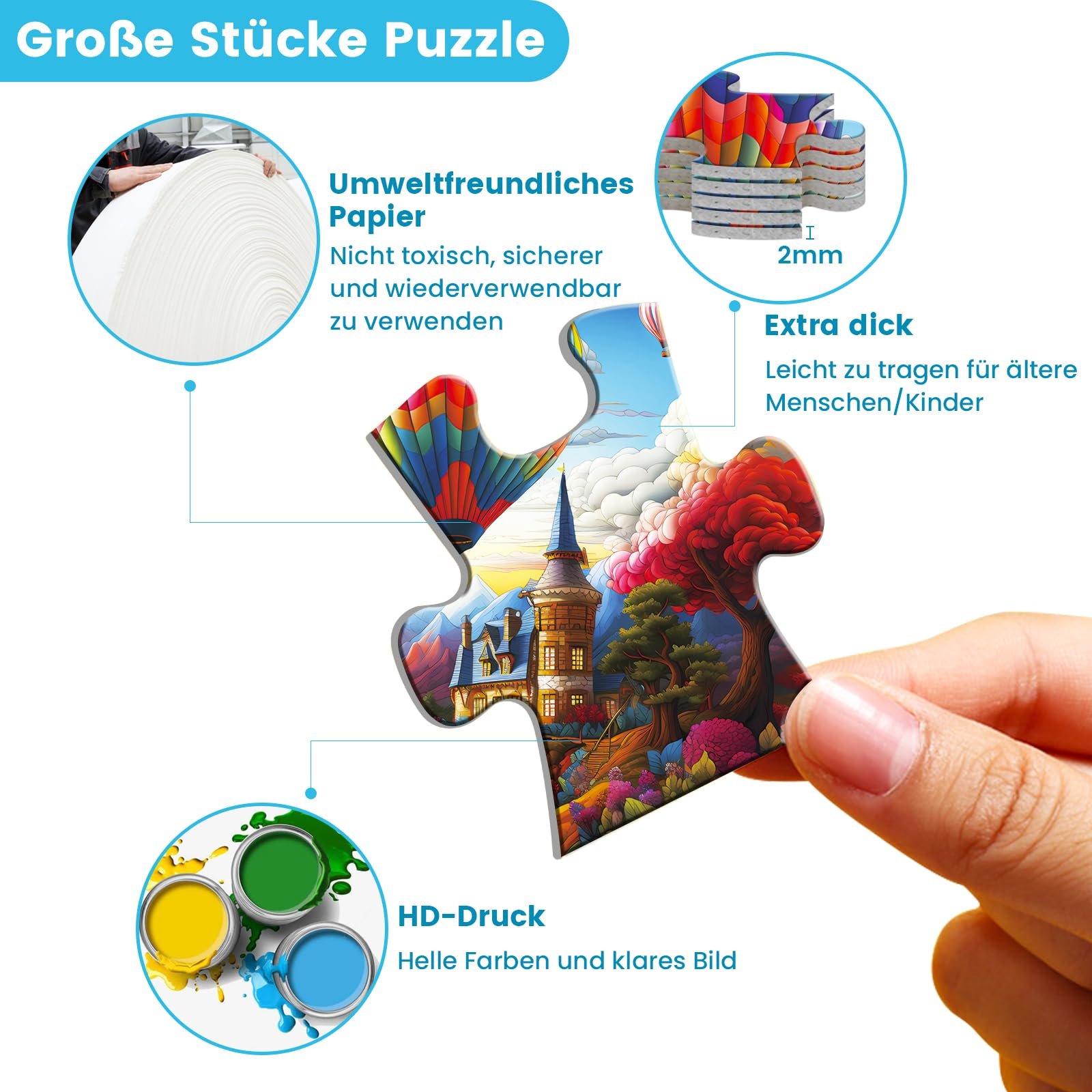 Набор пазлов для пожилых людей 36 элементов 4 шт Когнитивная игра, фото №4 Набор пазлов для пожилых людей 36 элементов 4 шт Когнитивная игра, фото №4