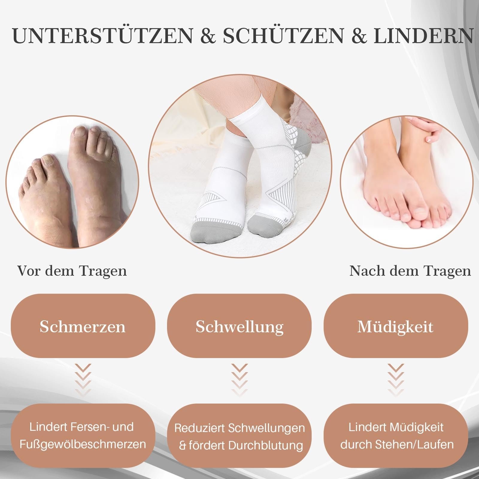 Компрессионные носки PUTUO ортопедические для мужчин и женщин для облегчения боли, 1 пара, фото №3 Компрессионные носки PUTUO ортопедические для мужчин и женщин для облегчения боли, 1 пара, фото №3