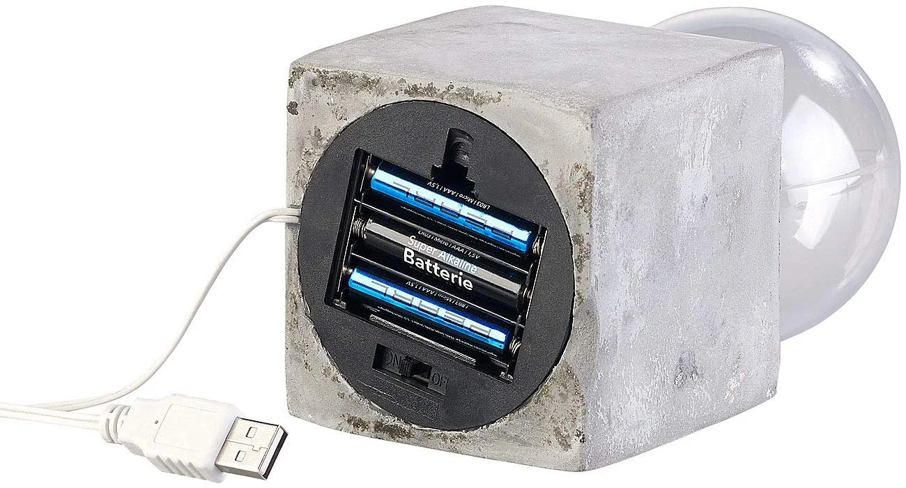 Настольная лампа Lunartec LED Бетон, фото №6