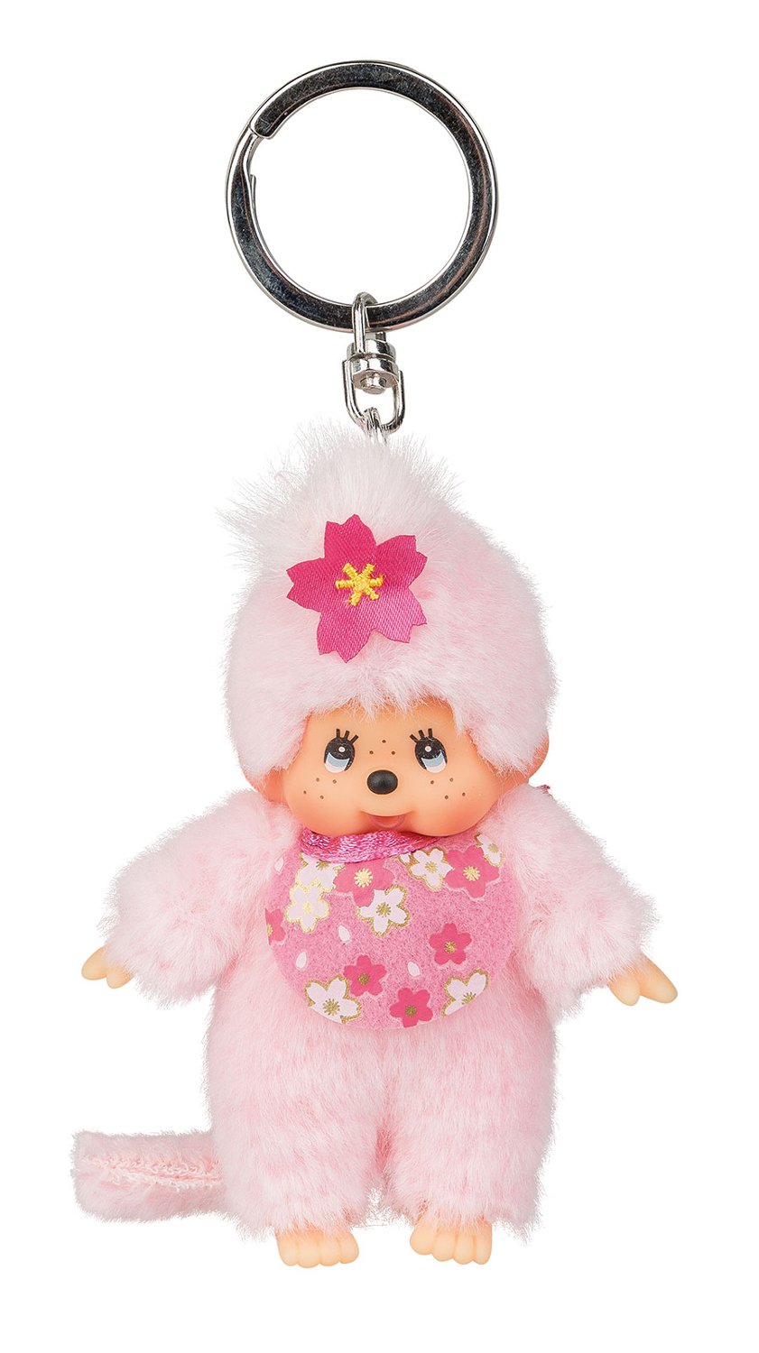 Брелок Sekiguchi Monchhichi 242467 10 см Рожевий сакура Рожевий, фото №1