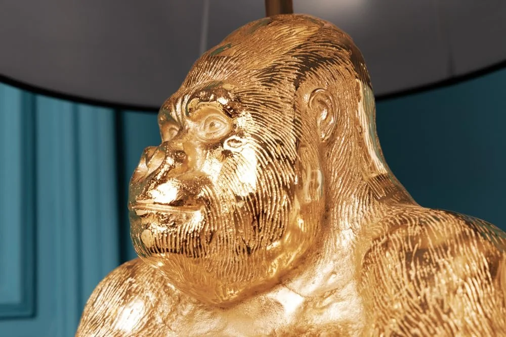 Настольная лампа Riess Ambiente KONG Designer 60 см Gold Metal Monkey Gorilla Черный, фото №7