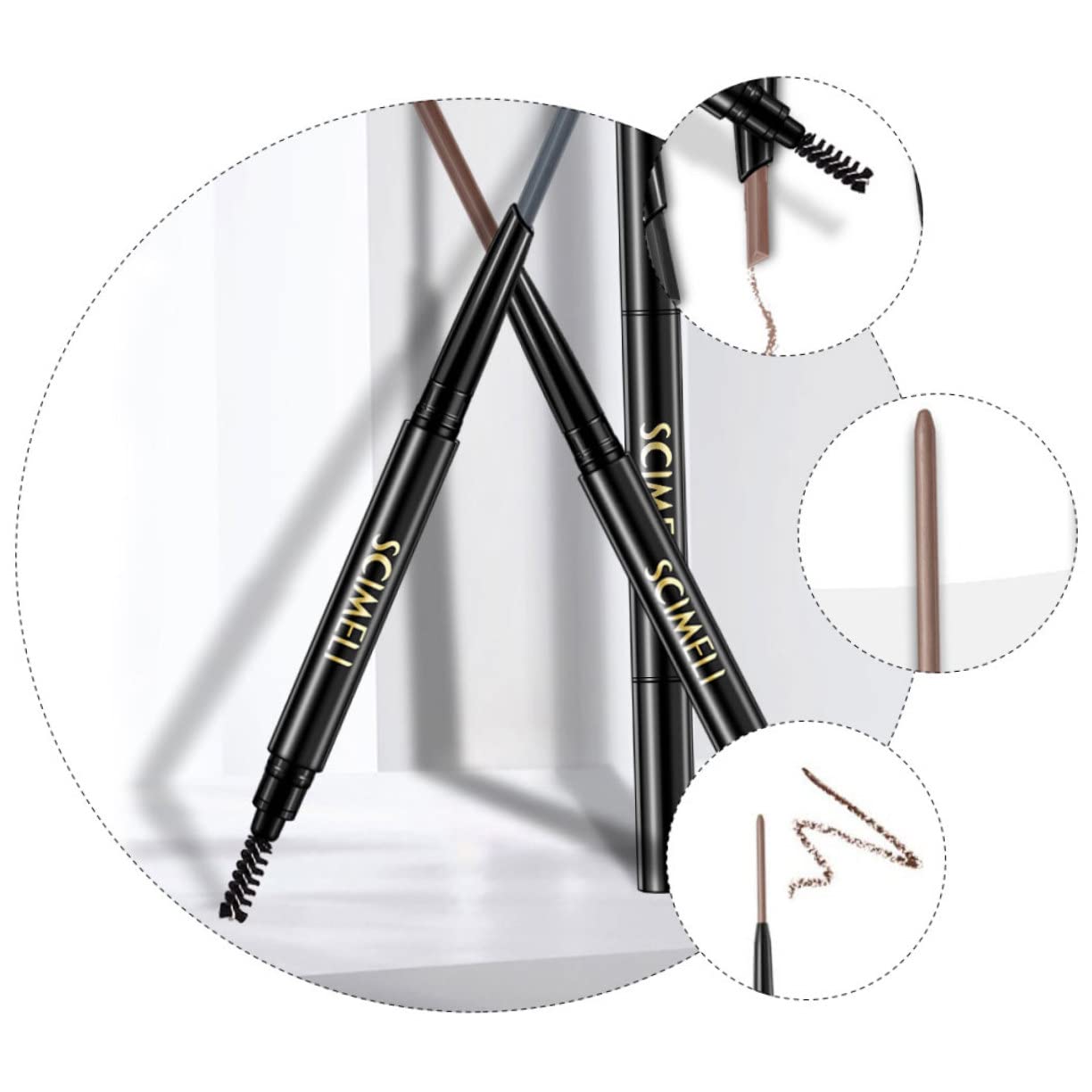 Інструменти для макіяжу брів FRCOLOR Triangular Pencil Mechanical Pencil Micro Eyebrow Pencil Світлий, фото №3