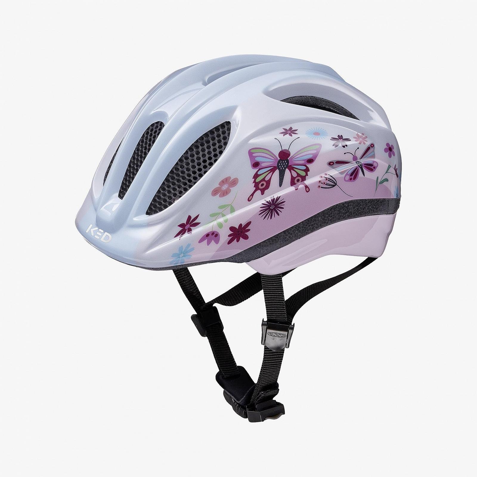 Шлем велосипедный детский KED Meggy II Trend 2024 Butterfly, 52-58 (M), защитная сетка от насекомых, встроенный задний светодиодный фонарь, технология maxShell, фото №5