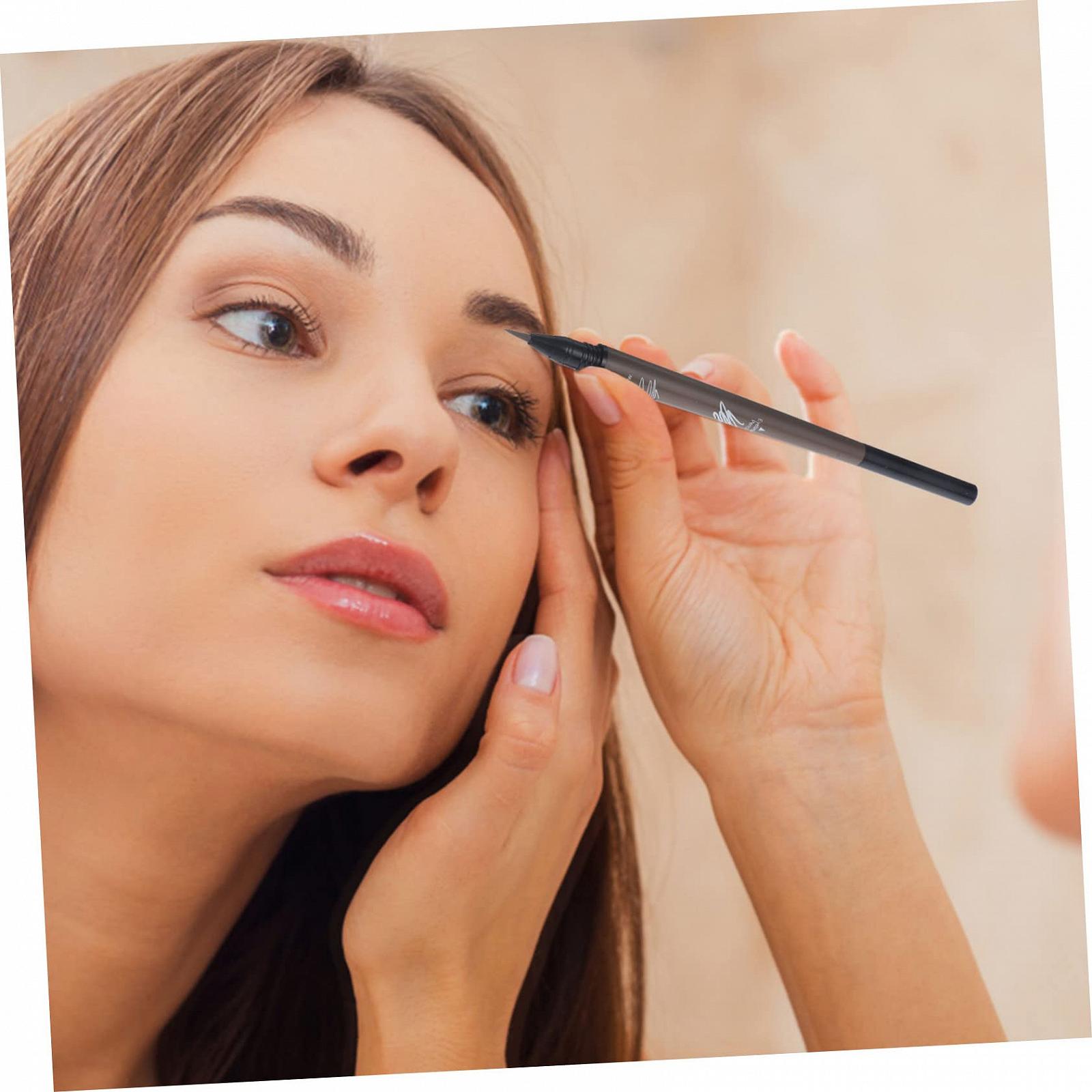 Олівець для брів Gogogmee Eyebrow 1-в-1 пластиковий темно-коричневий, фото №7