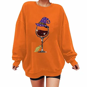 Жіночий Світшот YueYue Хелловін Гарбузи та Привиди - Фото 1