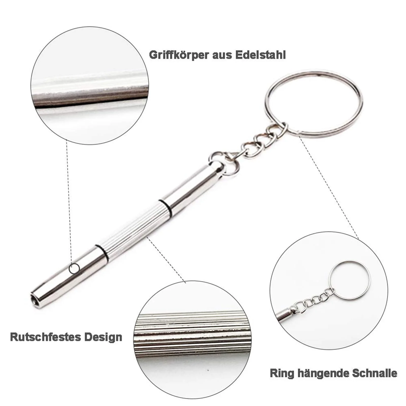 Викрутка для окулярів 3 в 1 Міні Брелок Набір Прецизійних викруток (2 шт.), фото №6