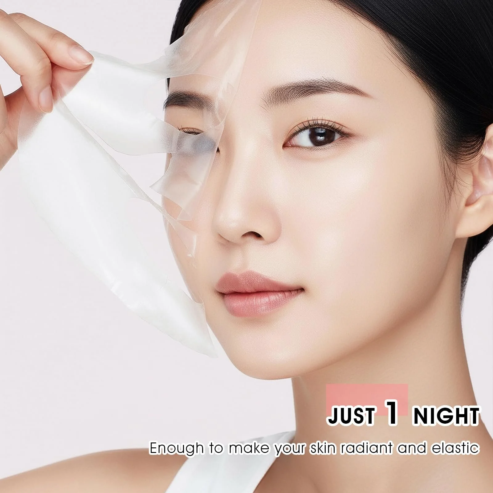 Маска Коллагеновая, Набор из 5 ночных масок для стеклянной кожи, Укрепляющая и против морщин, Уменьшает поры и улучшает кожу, фото №3