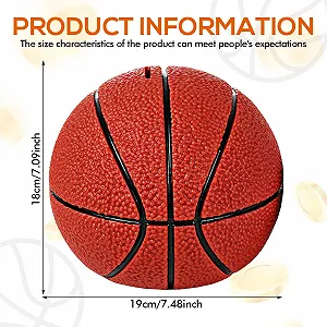 Скарбничка Basketball 19 см баскетбольний м'яч Creative Piggy Bank synthetic.ua - Фото 1