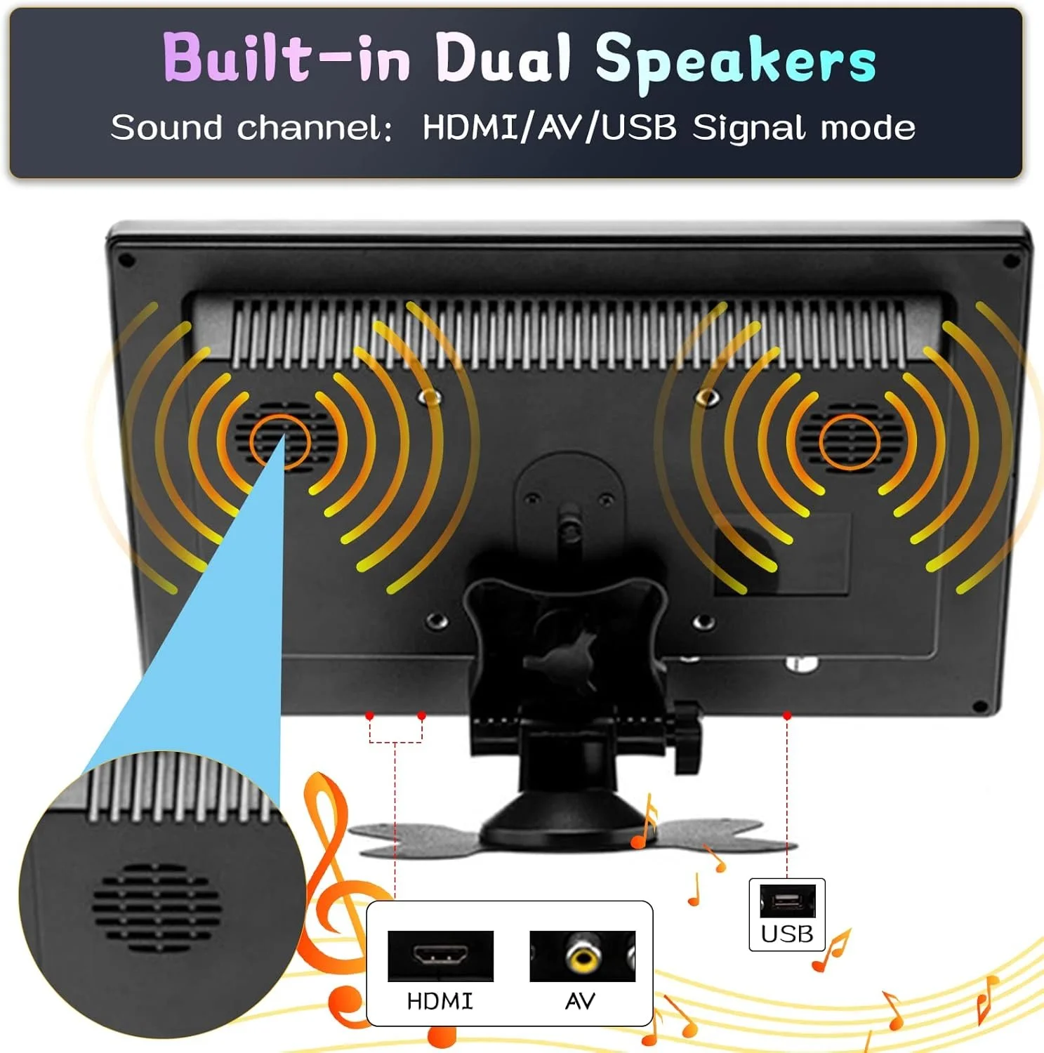 Монітор портативний 10.1" Camecho SH1AM2CA HD TFT 60 Гц, фото №4 Монітор портативний 10.1" Camecho SH1AM2CA HD TFT 60 Гц, фото №4