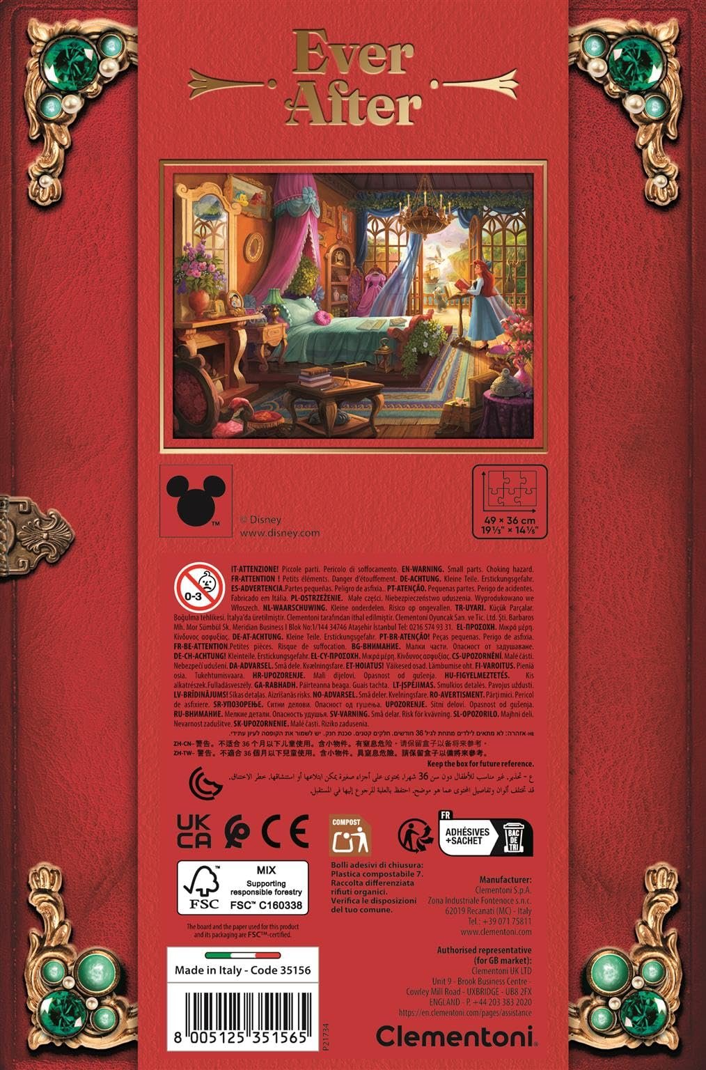 Пазл Clementoni Ever After Collection Ariel 35156 500 деталей, фото №2