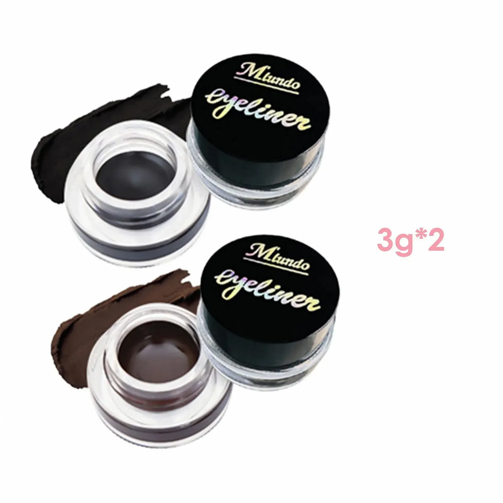 Гель-Подводка 2-в-1 Qurygin, стойкая, водостойкая, не смазывающаяся, с кистью, фото №6