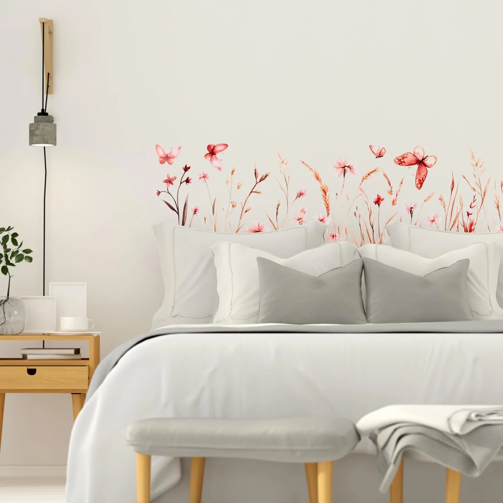 Наклейки на стіну Pack of 2 Flowers Grass Butterflies Green, фото №6 Наклейки на стіну Pack of 2 Flowers Grass Butterflies Green, фото №6