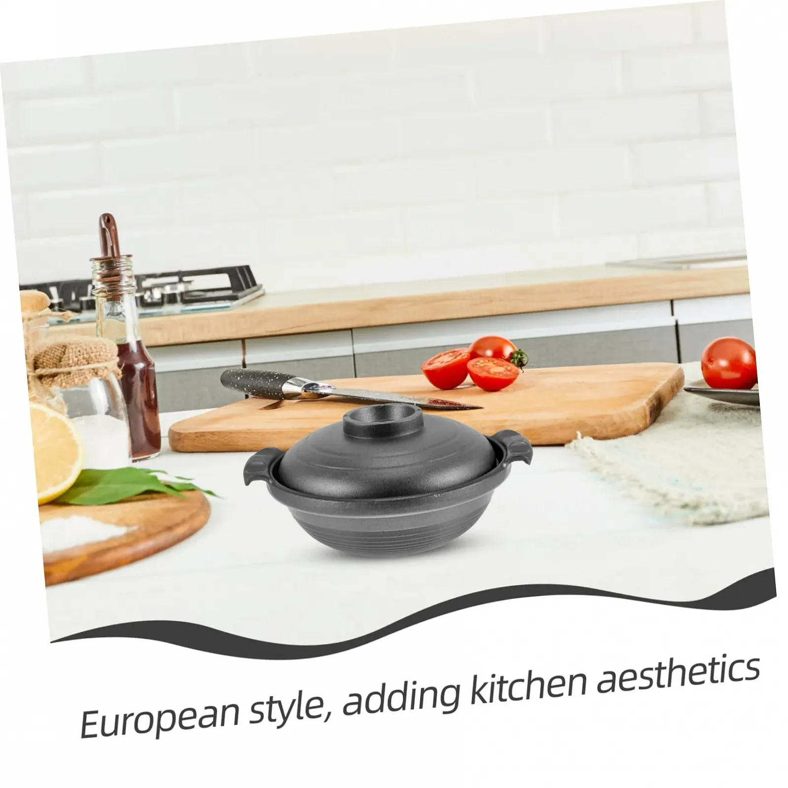 Кастрюля VICASKY Керамическая Многофункциональная С двойными ручками Антипригарная, фото №3