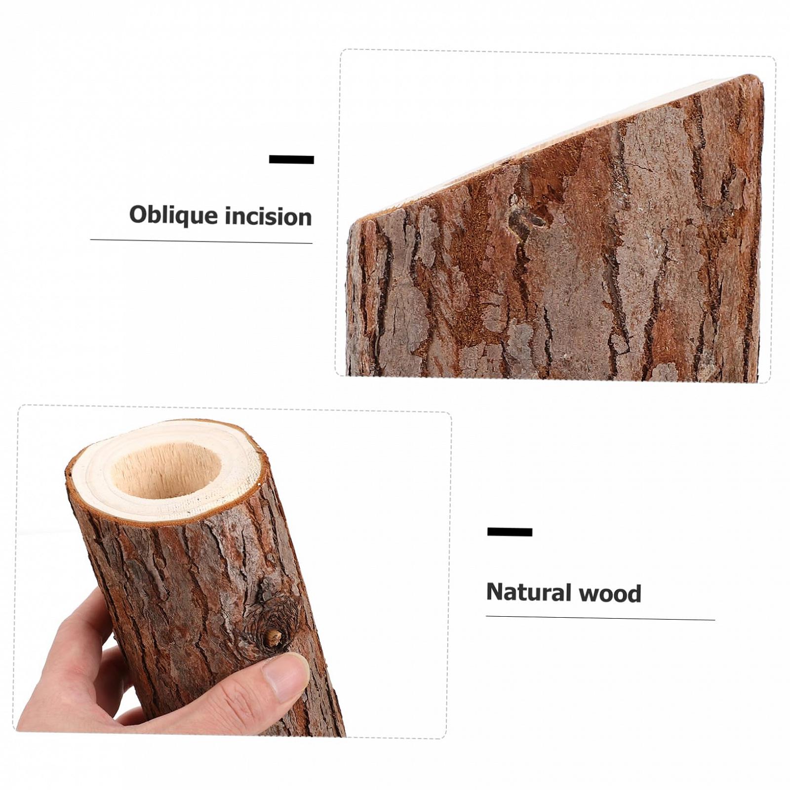 Подсвечник Warmhm Slanted Rustic Tree Stump Vintage Tea Lights Old Fashioned, фото №6