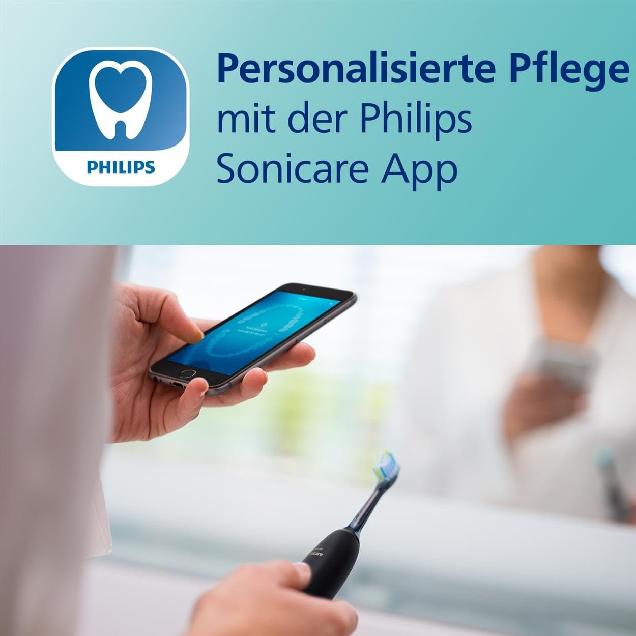 Зубная Щетка Philips Sonicare DiamondClean Smart 9400 Электрическая Звуковая с Приложением, Датчиком Давления, Определением Насадки, 4 Режима Чистки и 3 Уровня Интенсивности, Черная, Модель HX9917/89, фото №7