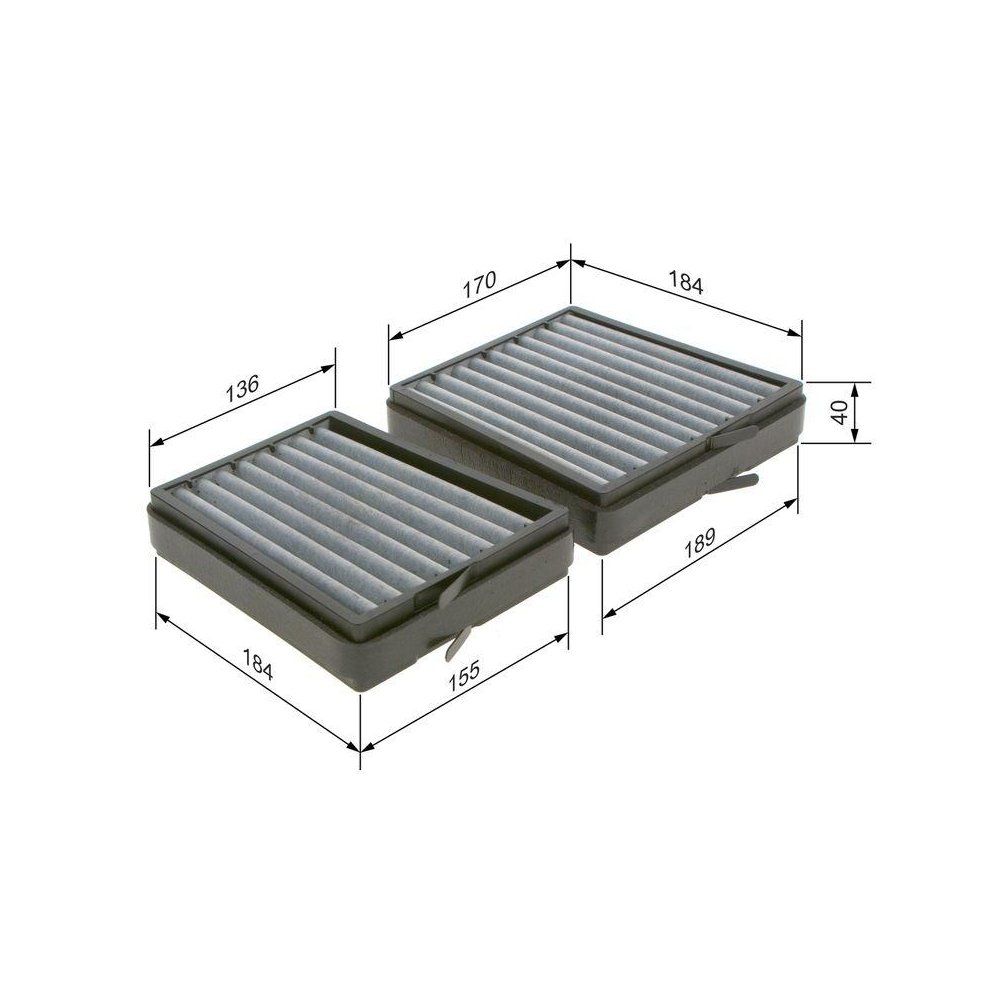 Фільтр салону BOSCH 1 987 435 536 для MERCEDES-BENZ, фото №1 Фільтр салону BOSCH 1 987 435 536 для MERCEDES-BENZ, фото №1