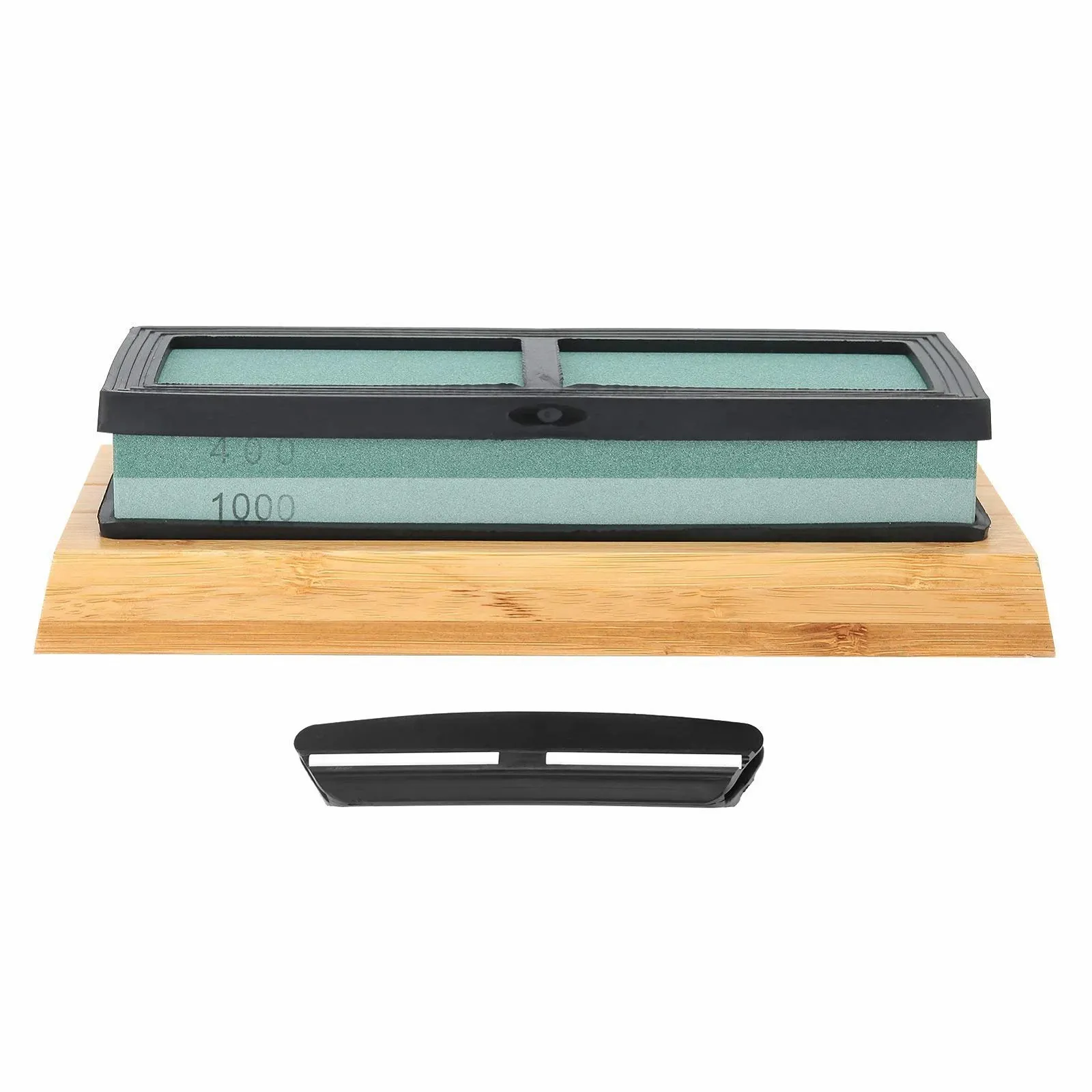 Точильний камінь двосторонній 400 Grit 1000 Grit з силіконовою підставкою, фото №1