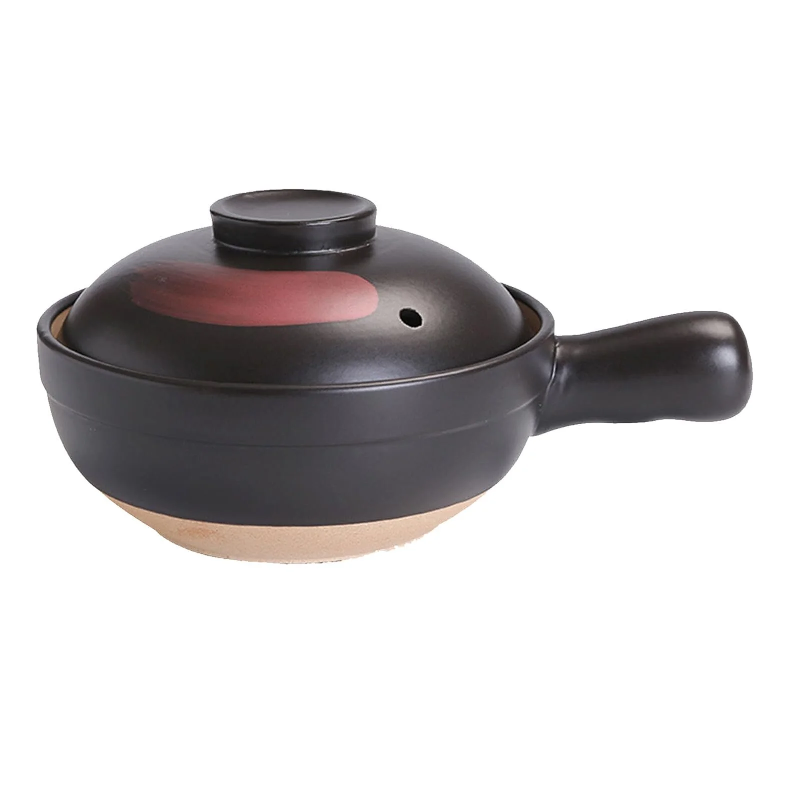 Кастрюля-кесероль BESPORTBLE Clay Pot глиняная с крышкой большая жаропрочная с плоским дном, фото №1