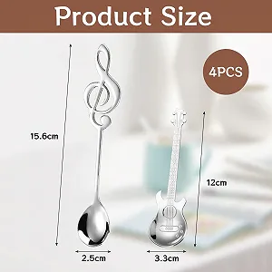 Набір Кавових Ложок 4 шт, Гітара synthetic.ua - Фото 1