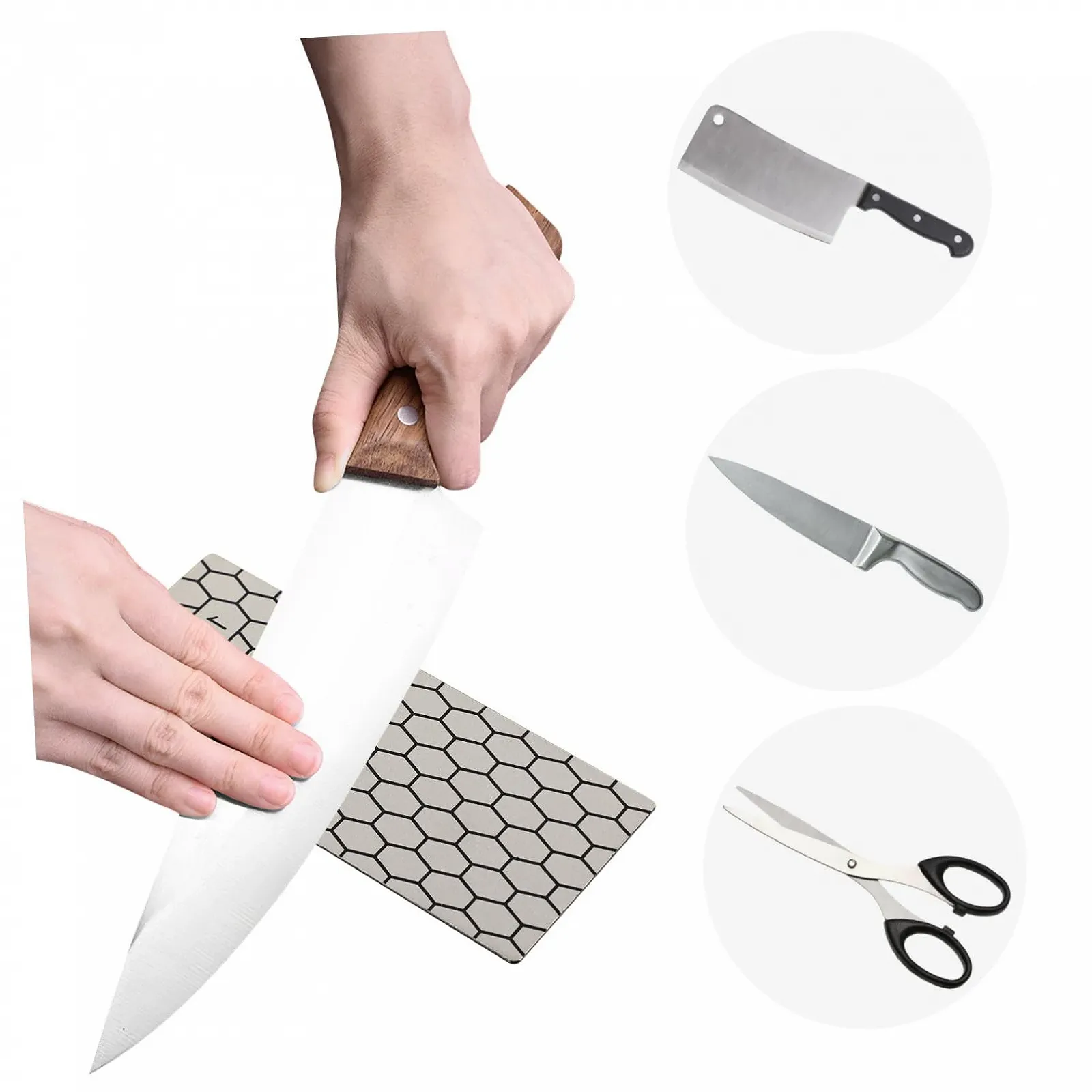 Точильні камені Алмазні 3 шт. з антиковзною підкладкою Diamond Whetstone, фото №5