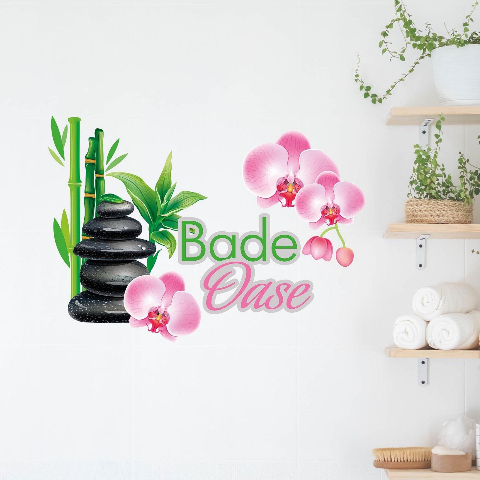 Наклейка на стіну Oasis, Stones, Bamboo 42x30 см для ванної кімнати, фото №4