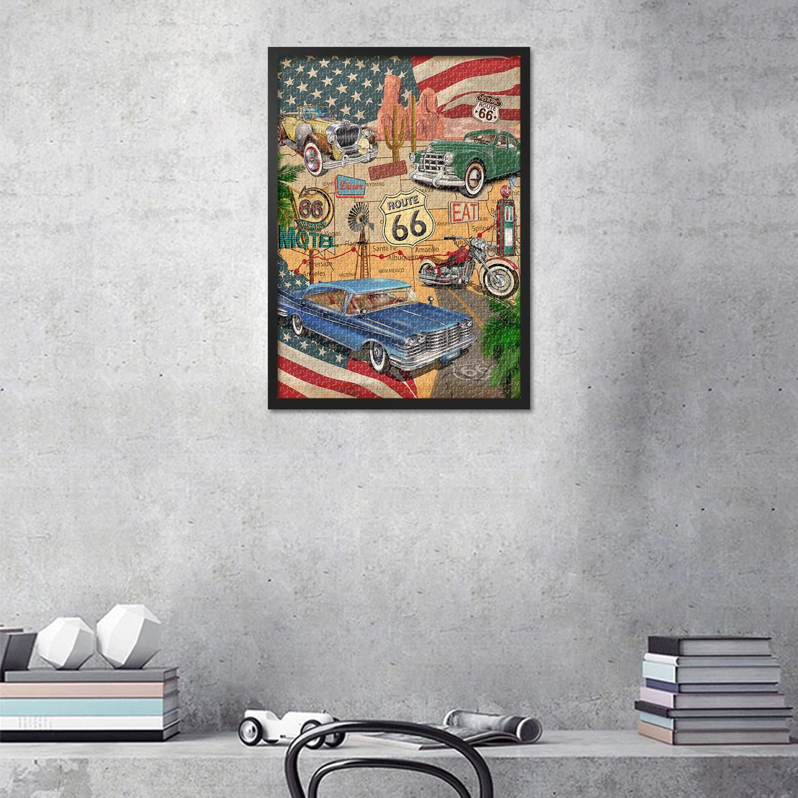 Пазл 1000 деталей для дорослих Route 66 Retro Poster 70 x 50 см, фото №4