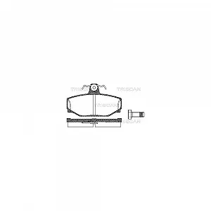 Комплект гальмівних колодок, дискове гальмо TRISCAN 8110 27919 для VOLVO, задня вісь - Фото 1