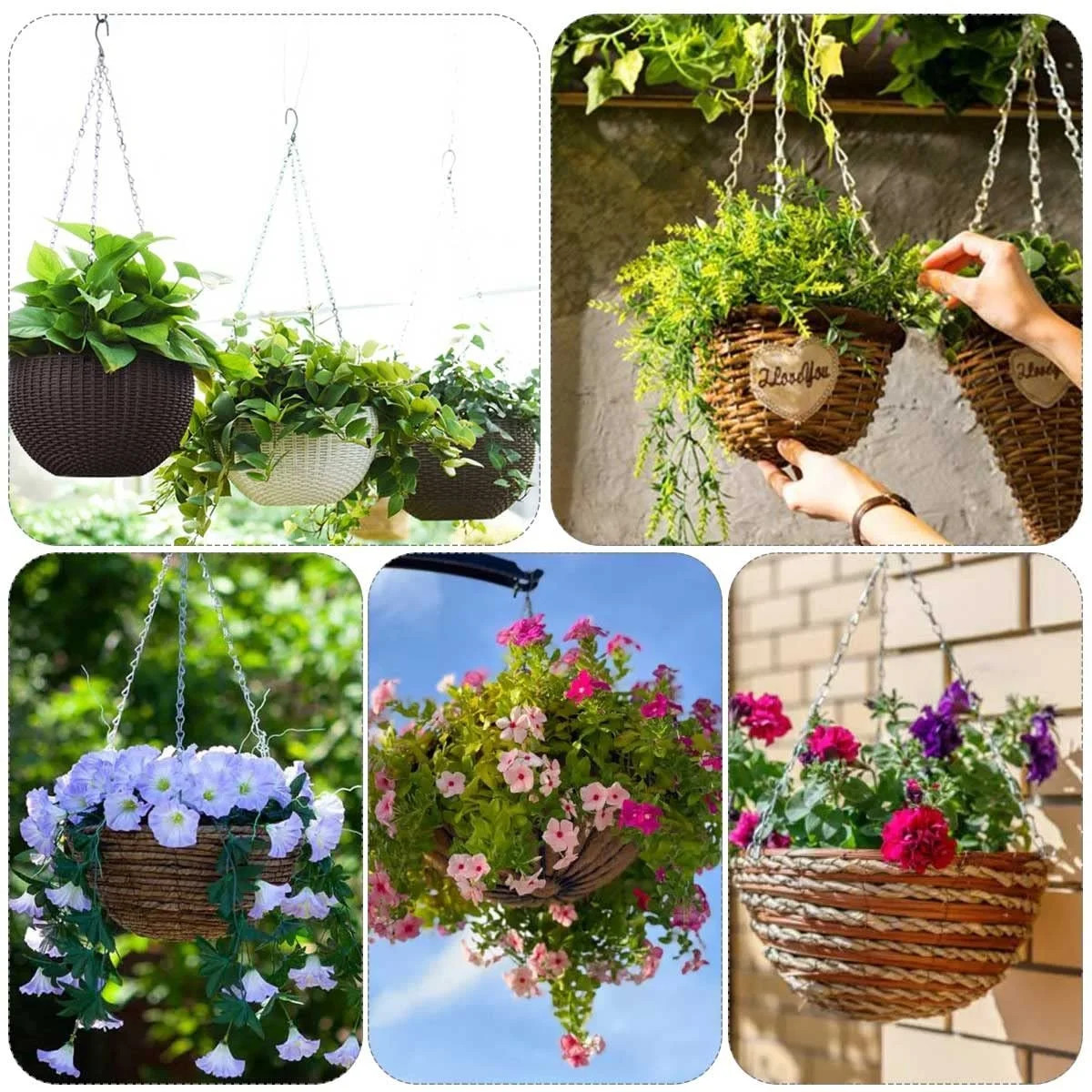 Підвісні ланцюги для квіткових горщиків 40 см 6 шт. метал Сріблястий, фото №3 Підвісні ланцюги для квіткових горщиків 40 см 6 шт. метал Сріблястий, фото №3