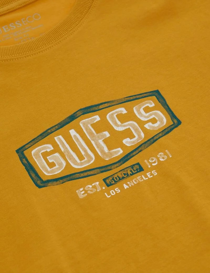 Чоловіча футболка Guess Jeans, Оранжева, L, фото №2