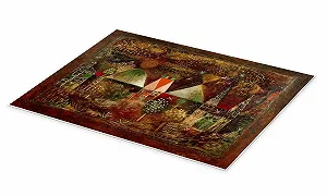 Постер Paul Klee Night Celebrations 90 x 70 см Коричневый synthetic.ua - Фото 1