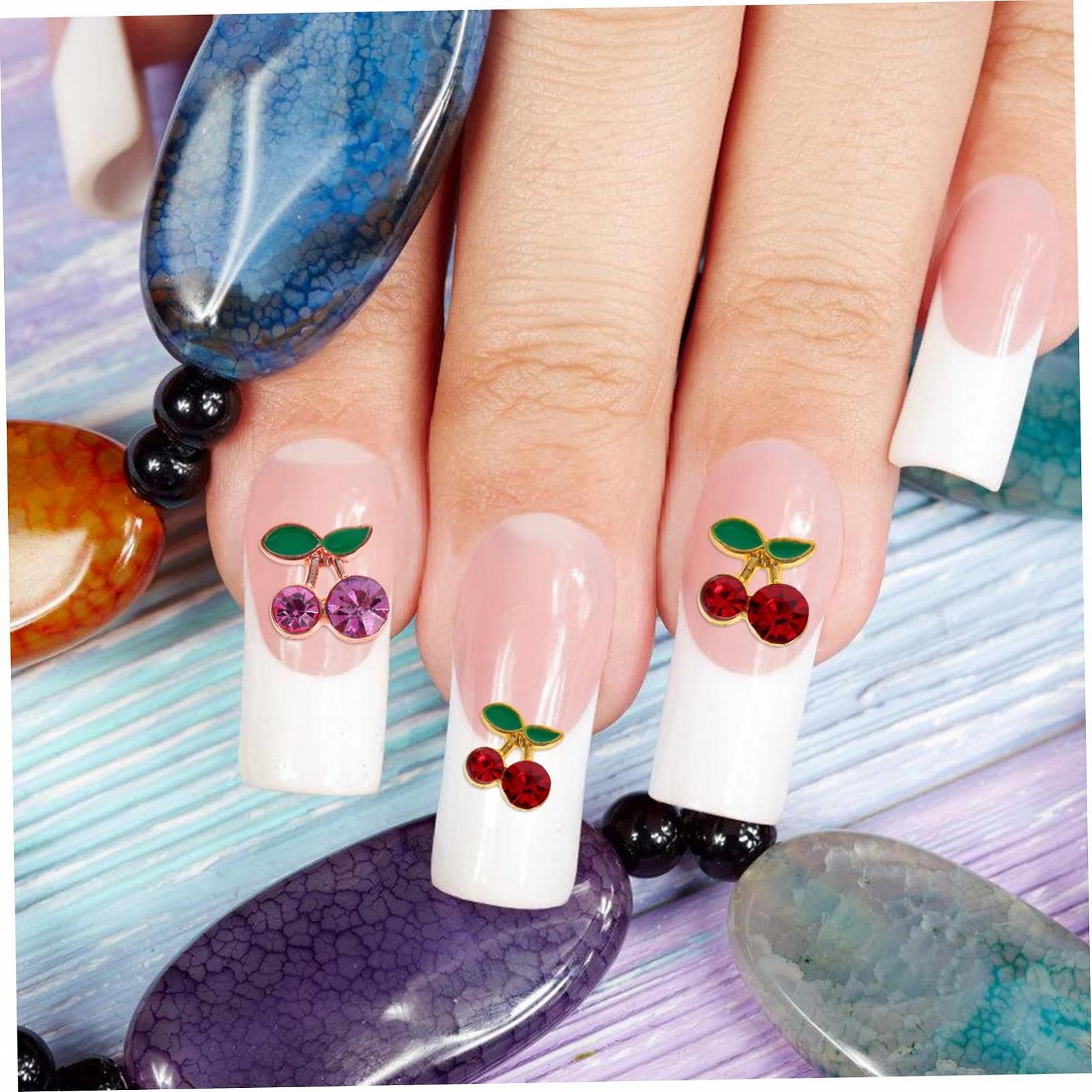 Прикраса для нігтів Вишня Beaupretty 32 шт. Золотий та рожево-золотий, фото №7